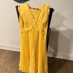 Vibrant Banana Republic Yellow Pleated Dress